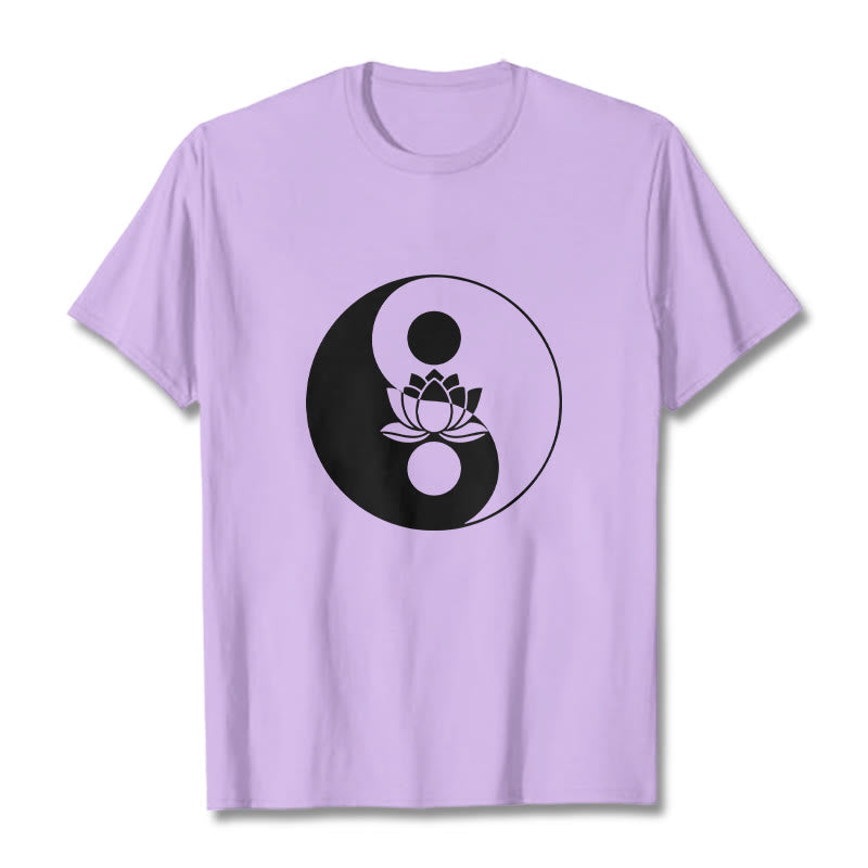 Foviel Yin Yang Lotus Blume Tee T-Shirt