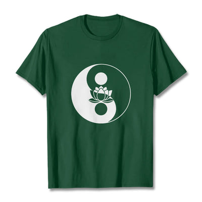 Foviel Yin Yang Lotus Blume Tee T-Shirt