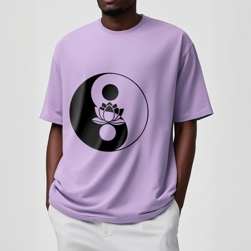 Foviel Yin Yang Lotus Blume Tee T-Shirt