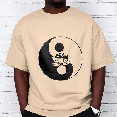 Foviel Yin Yang Lotus Blume Tee T-Shirt