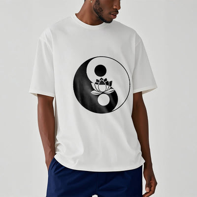 Foviel Yin Yang Lotus Blume Tee T-Shirt