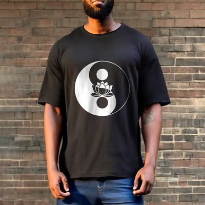 Foviel Yin Yang Lotus Blume Tee T-Shirt