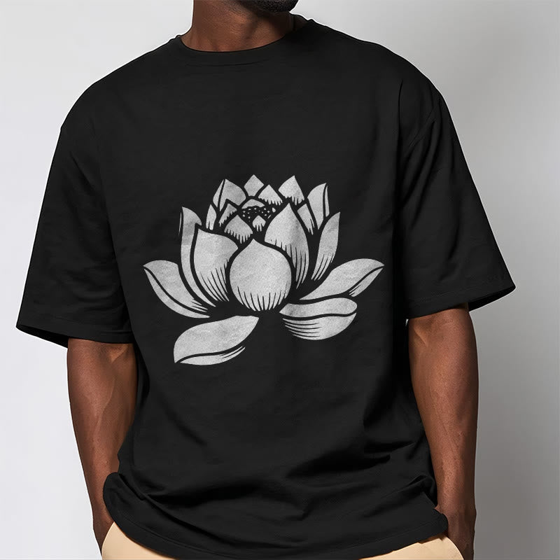T-shirt Foviel motif fleur de lotus