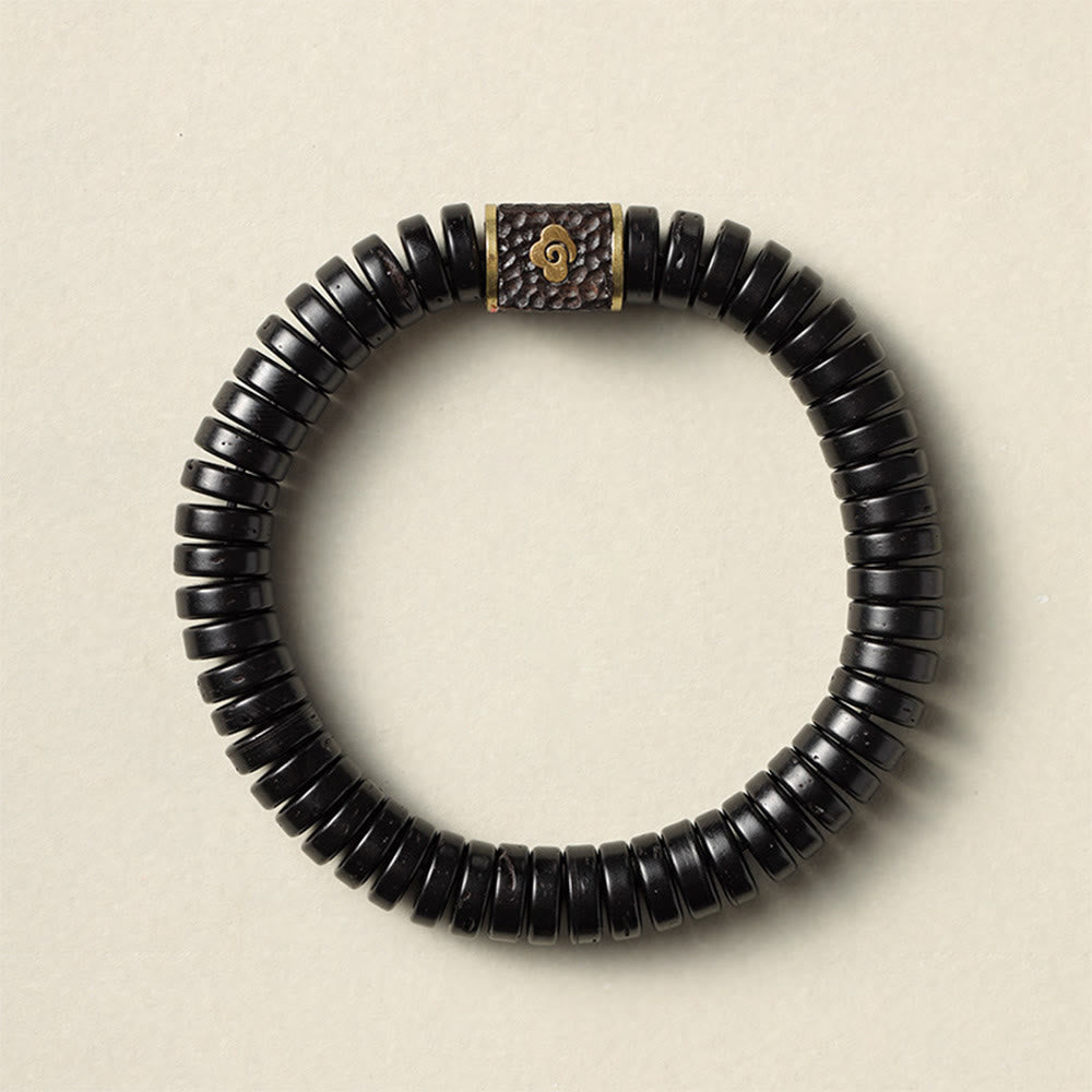 Foviel Tibetische Coconut Shell Glückswolken positives Armband