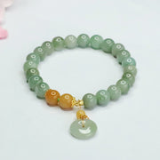 Bracelet Foviel en perles de jade, boucle de paix, prospérité et abondance
