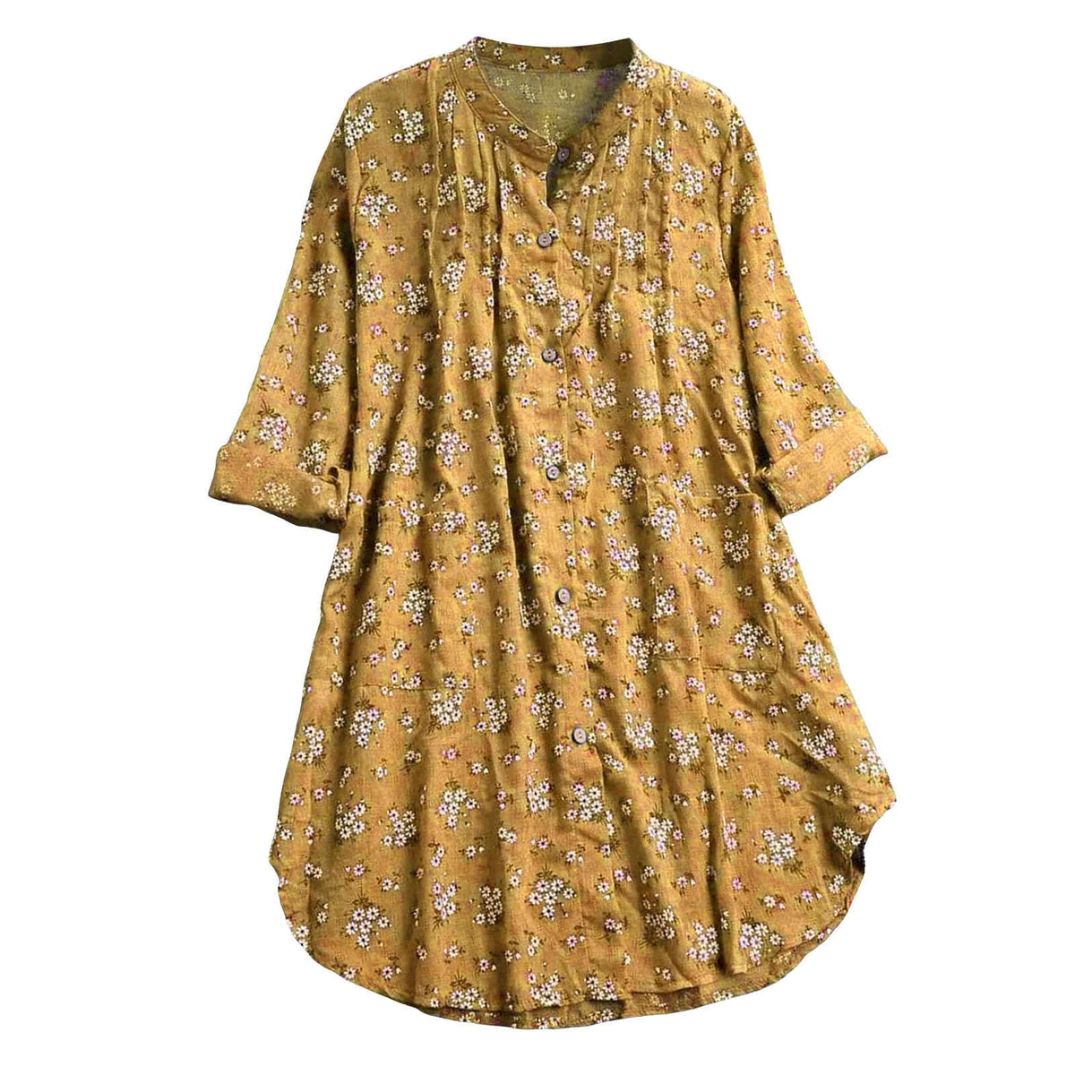 Chemise à manches longues pour femme à boutons Foviel Florals