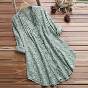 Foviel Florals Buttons Long Sleeve Women's Shirt