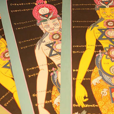 Peinture de Thangka tibétain Foviel, décoration artisanale de guérison (style aléatoire)