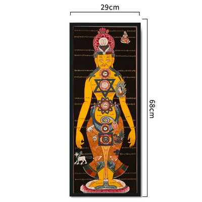 Peinture de Thangka tibétain Foviel, décoration artisanale de guérison (style aléatoire)