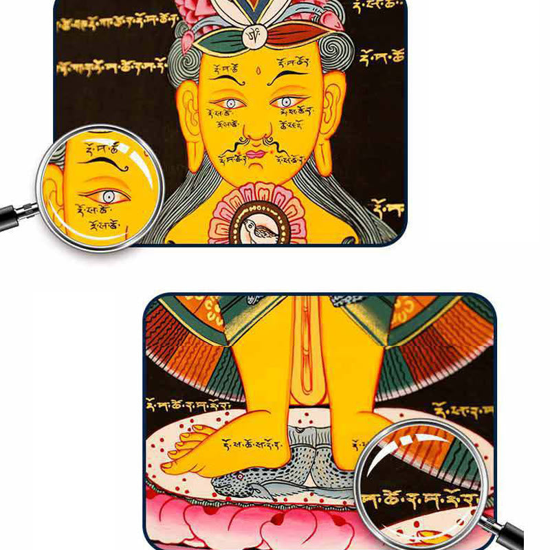 Peinture de Thangka tibétain Foviel, décoration artisanale de guérison (style aléatoire)