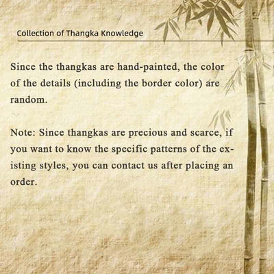 Foviel Tibetische Thangka Malerei Om Mani Padme Hum Schrift Handgemacht Dekoration (Random Stil)