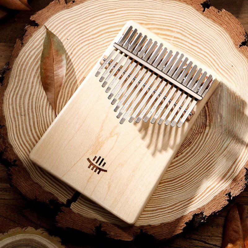 Foviel Kalimba 17 Tasten Daumen Klavier Acacia Sapele Holz Portable Finger Klavier