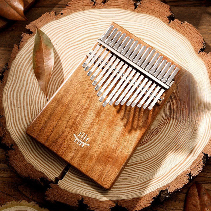 Foviel Kalimba 17 Tasten Daumen Klavier Acacia Sapele Holz Portable Finger Klavier