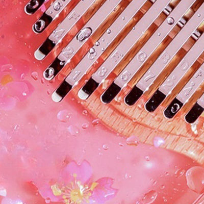 Foviel Kalimba 17/21 Keys Thumb Piano Beech Wood Pink Cherry Portable Finger Piano