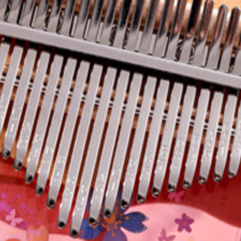 Foviel Kalimba 17/21 Keys Thumb Piano Beech Wood Pink Cherry Portable Finger Piano