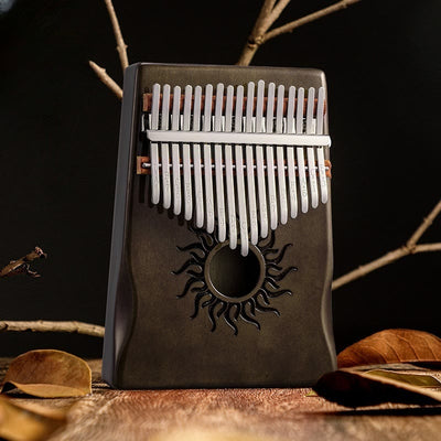 Foviel Kalimba 17/21 Tasten Daumen Klavier Sonnenmuster Maple Wood Anfänger Tragbares Finger Klavier