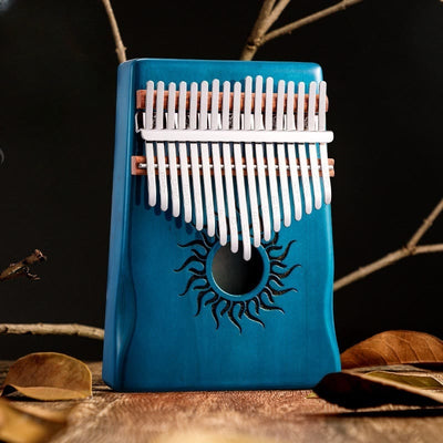 Foviel Kalimba 17/21 Tasten Daumen Klavier Sonnenmuster Maple Wood Anfänger Tragbares Finger Klavier