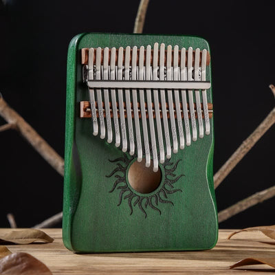 Foviel Kalimba 17/21 Tasten Daumen Klavier Sonnenmuster Maple Wood Anfänger Tragbares Finger Klavier