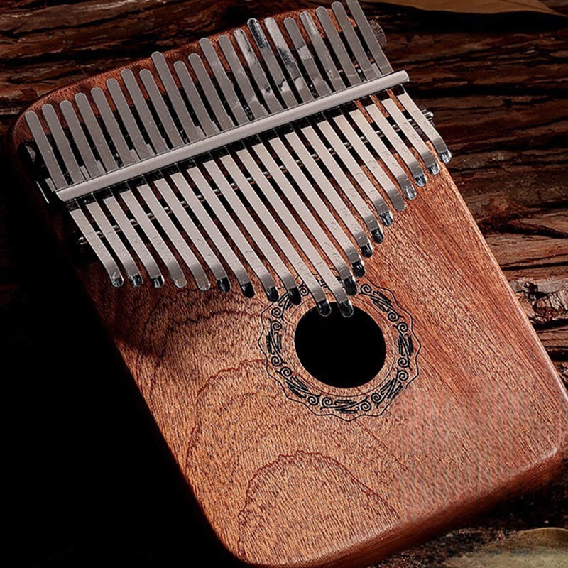 Foviel 21 Keys Kalimba Thumb Piano Yellow Sandalwood Portable Finger Piano