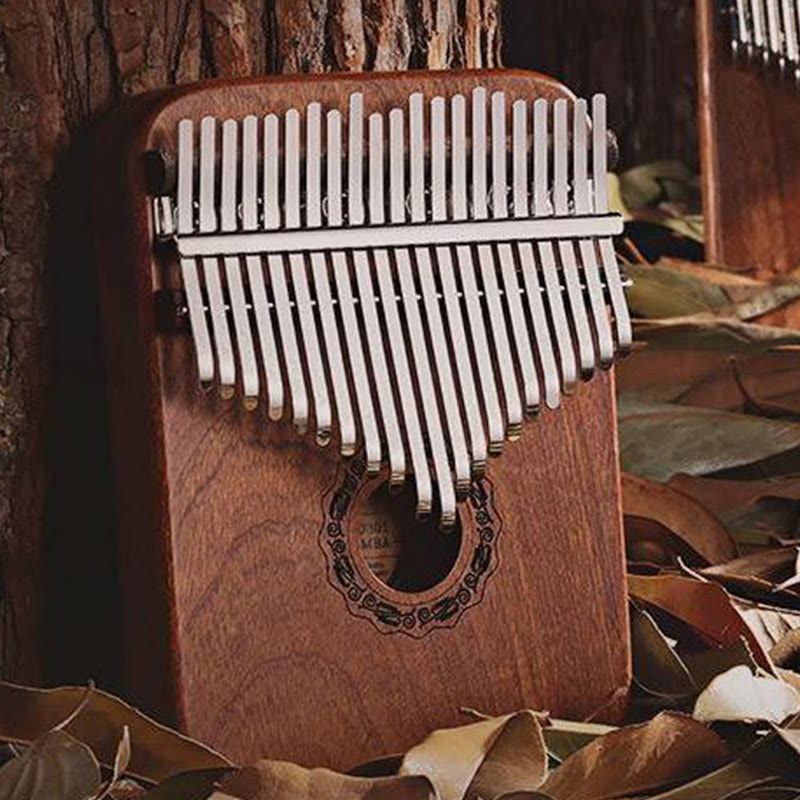 Foviel 21 Keys Kalimba Thumb Piano Yellow Sandalwood Portable Finger Piano