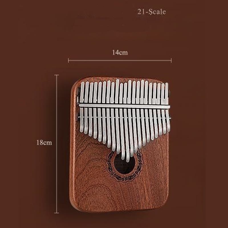 Foviel 21 Keys Kalimba Thumb Piano Yellow Sandalwood Portable Finger Piano
