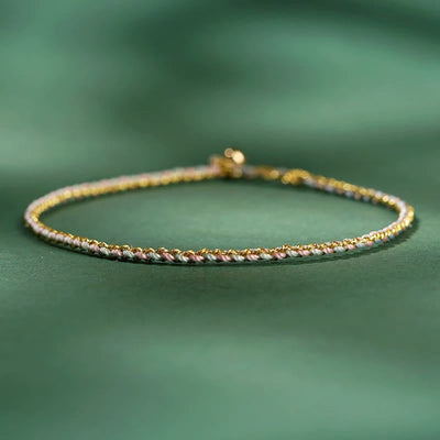 FREE Today: Luck Strength Colorful Rope Coin Bead Extra Thin Braided Bracelet - Light Pink - Bare Rope - 20cm - image 12