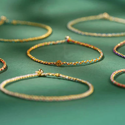 FREE Today: Luck Strength Colorful Rope Coin Bead Extra Thin Braided Bracelet - image 23