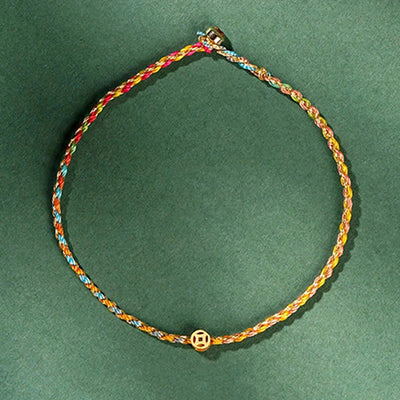 FREE Today: Luck Strength Colorful Rope Coin Bead Extra Thin Braided Bracelet - image 2