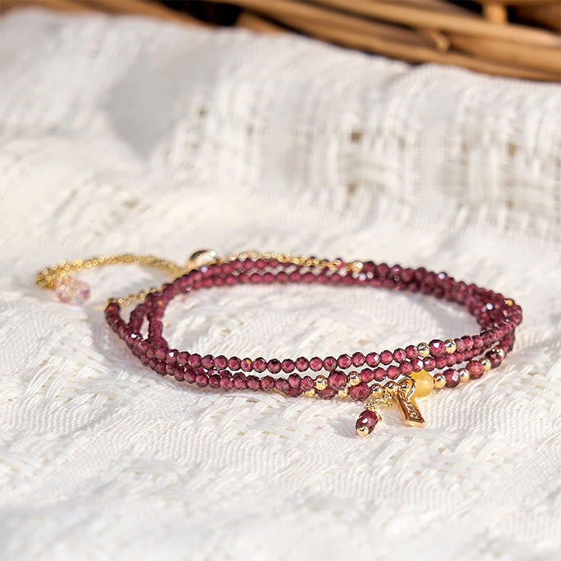 FREE Today: Protection and Purification Small Natural Garnet Triple Wrap Bracelet - image 3