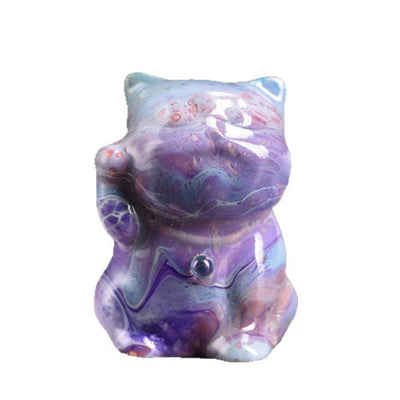 Foviel Cute Mini Cat Rosewood Lacquer Craft Warmth Decoration Random Color(Blind Box)