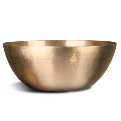 Bol chantant tibétain doré fait main Foviel Nepal, ensemble de bol sonore pour la guérison et la méditation