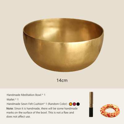 Foviel Handgefertigte Nepal Golden Singing Bowl Einfaches Design für spirituell und Meditation Klangschale Set