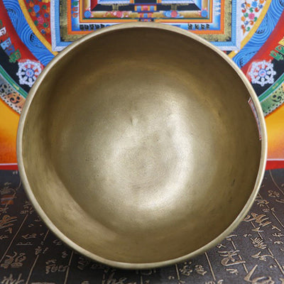 Foviel Handgefertigte Nepal Golden Singing Bowl Einfaches Design für spirituell und Meditation Klangschale Set
