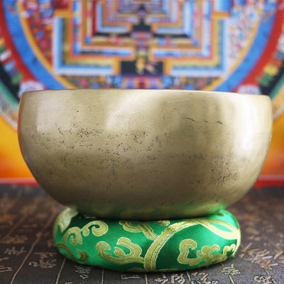 Foviel Handgefertigte Nepal Golden Singing Bowl Einfaches Design für spirituell und Meditation Klangschale Set