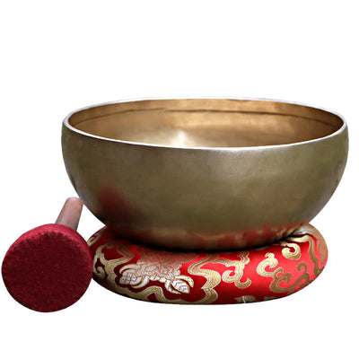 Foviel Handgefertigte Nepal Golden Singing Bowl Einfaches Design für spirituell und Meditation Klangschale Set
