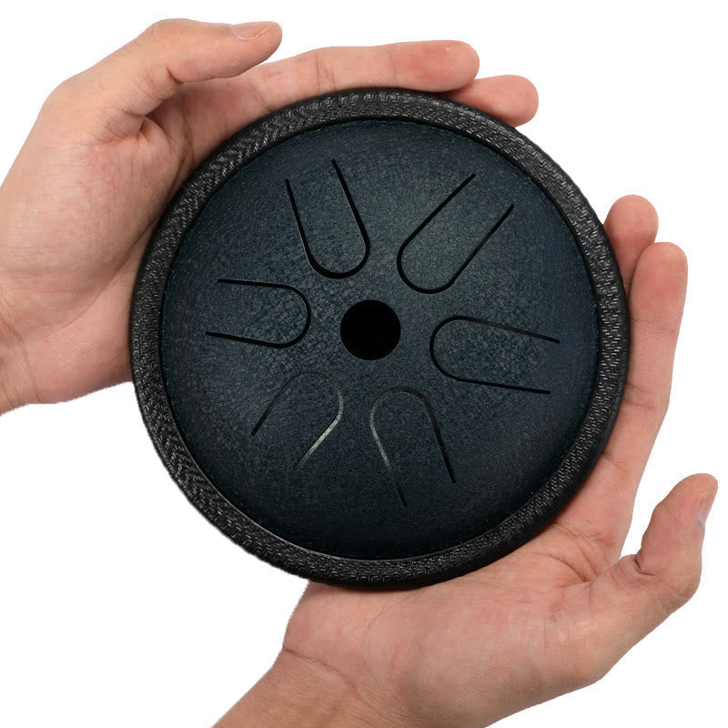 Foviel Steel Tongue Drum Sound Healing Meditation Yoga Drum Kit 6 Note 5.5 Inch