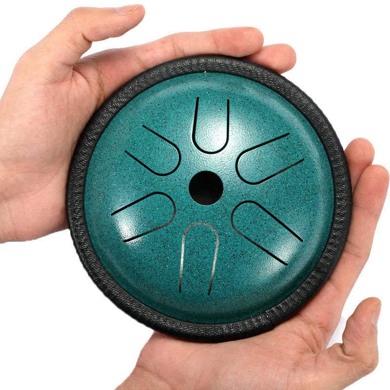 Foviel Steel Tongue Drum Sound Healing Meditation Yoga Drum Kit 6 Note 5.5 Inch