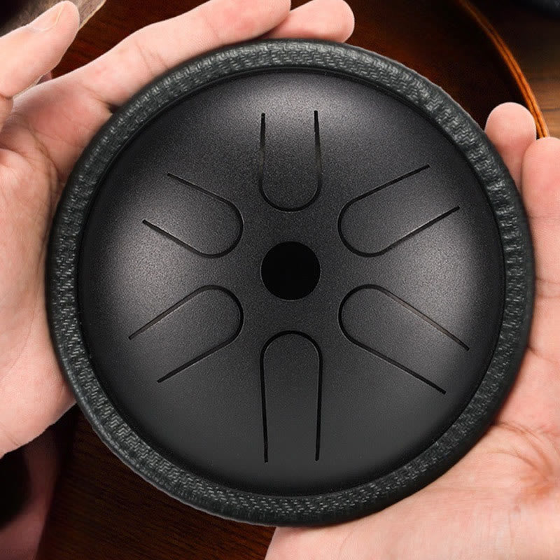 Foviel Steel Tongue Drum Sound Healing Meditation Yoga Drum Kit 6 Note 5.5 Inch