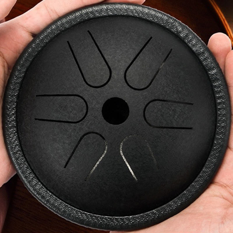 Foviel Steel Tongue Drum Sound Healing Meditation Yoga Drum Kit 6 Note 5.5 Inch