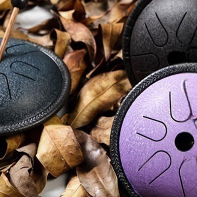 Foviel Steel Tongue Drum Sound Healing Meditation Yoga Drum Kit 6 Note 5.5 Inch