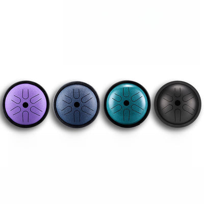 Foviel Steel Tongue Drum Sound Healing Meditation Yoga Drum Kit 6 Note 5.5 Inch