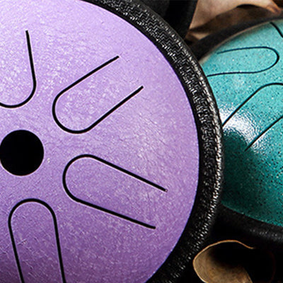 Foviel Steel Tongue Drum Sound Healing Meditation Yoga Drum Kit 6 Note 5.5 Inch