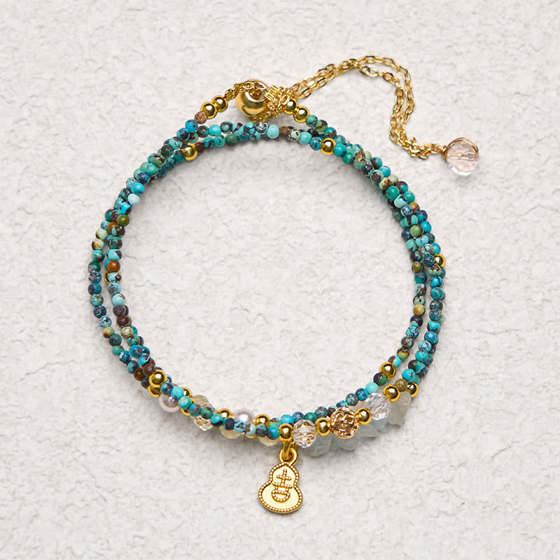 Foviel Turquoise Beaded Strength Triple Wrap Bracelet
