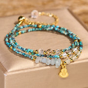Foviel Turquoise Beaded Strength Triple Wrap Bracelet