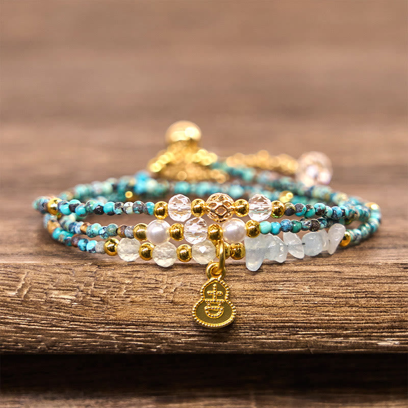 Foviel Turquoise Beaded Strength Triple Wrap Bracelet