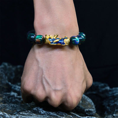 Foviel Colorful Sea Willow Color Change PiXiu Positive Healing Bracelet