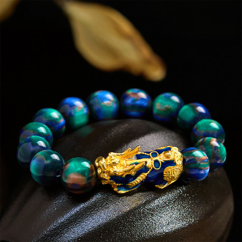 Foviel Colorful Sea Willow Color Change PiXiu Positive Healing Bracelet