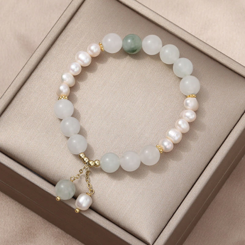 Foviel Tianshan Jade Pearl Abundance Bracelet