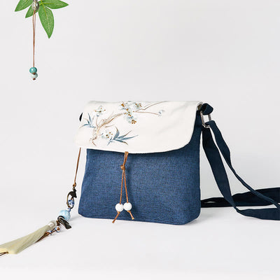 Sac à dos Foviel en toile de polyester brodée à la main, grande capacité