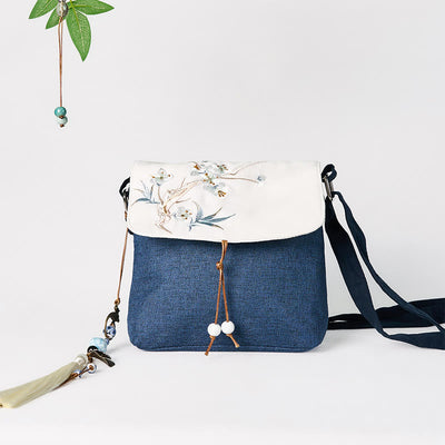 Sac à dos Foviel en toile de polyester brodée à la main, grande capacité